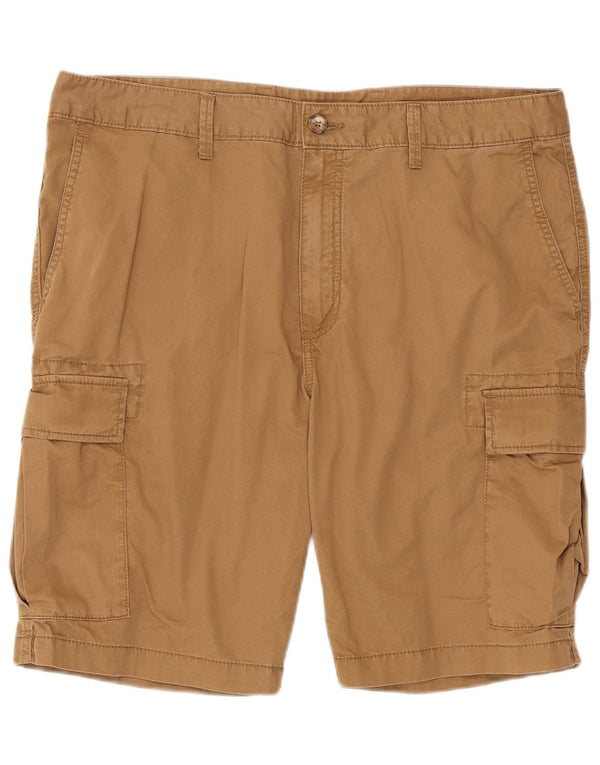 Marks & Spencer Mens Cargo Shorts Large W36 Beige Cotton