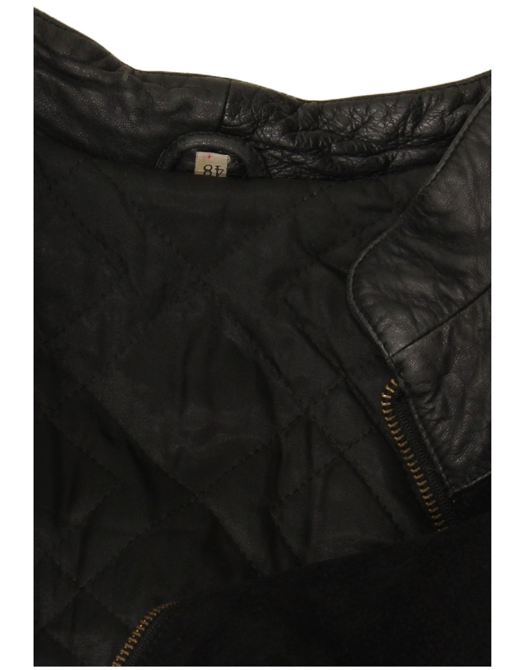 VINTAGE Womens Suede Jacket IT 48 XL Black