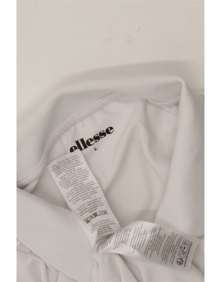 Ellesse Mens Polo Shirt Large White Polyester
