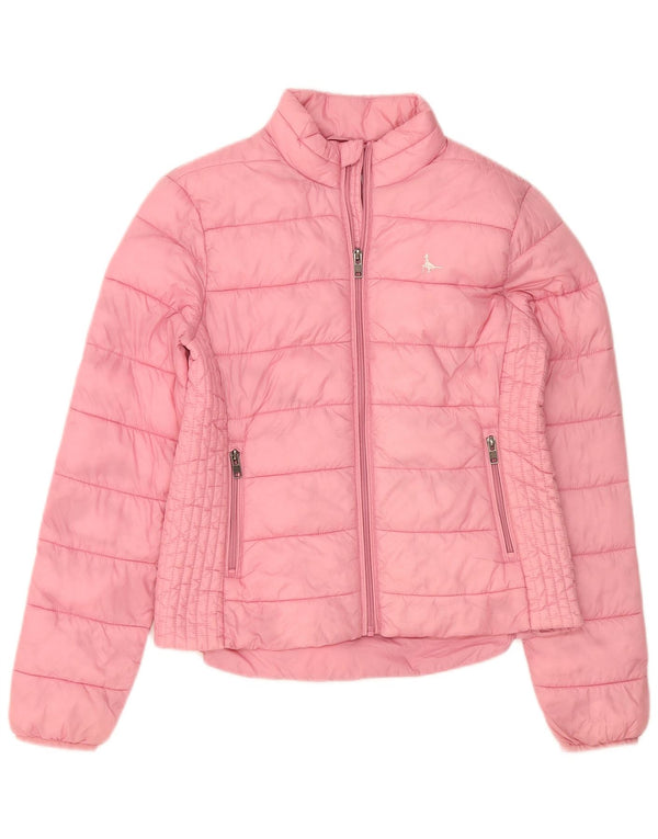 Jack Wills Womens Padded Jacket UK 10 Small Pink Polyamide