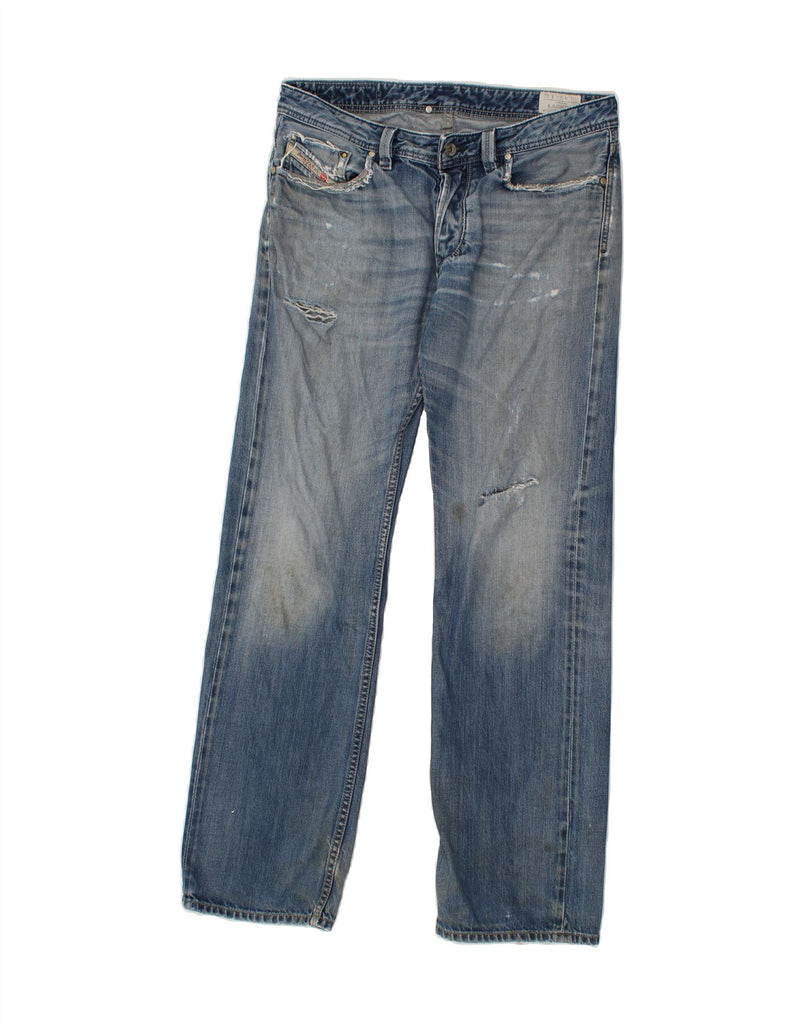 DIESEL Mens Larkee Distressed Straight Jeans W33 L32  Blue Cotton | Vintage Diesel | Thrift | Second-Hand Diesel | Used Clothing | Messina Hembry 