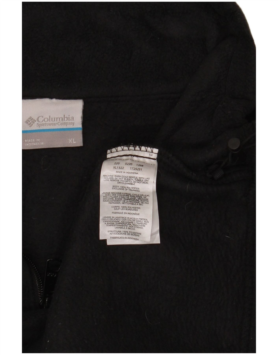 COLUMBIA Womens Fleece Jacket UK 18 XL Black Polyester