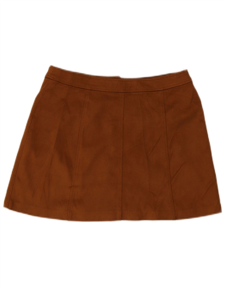 Zara Womens Mini Skirt Medium W28 Brown Polyester