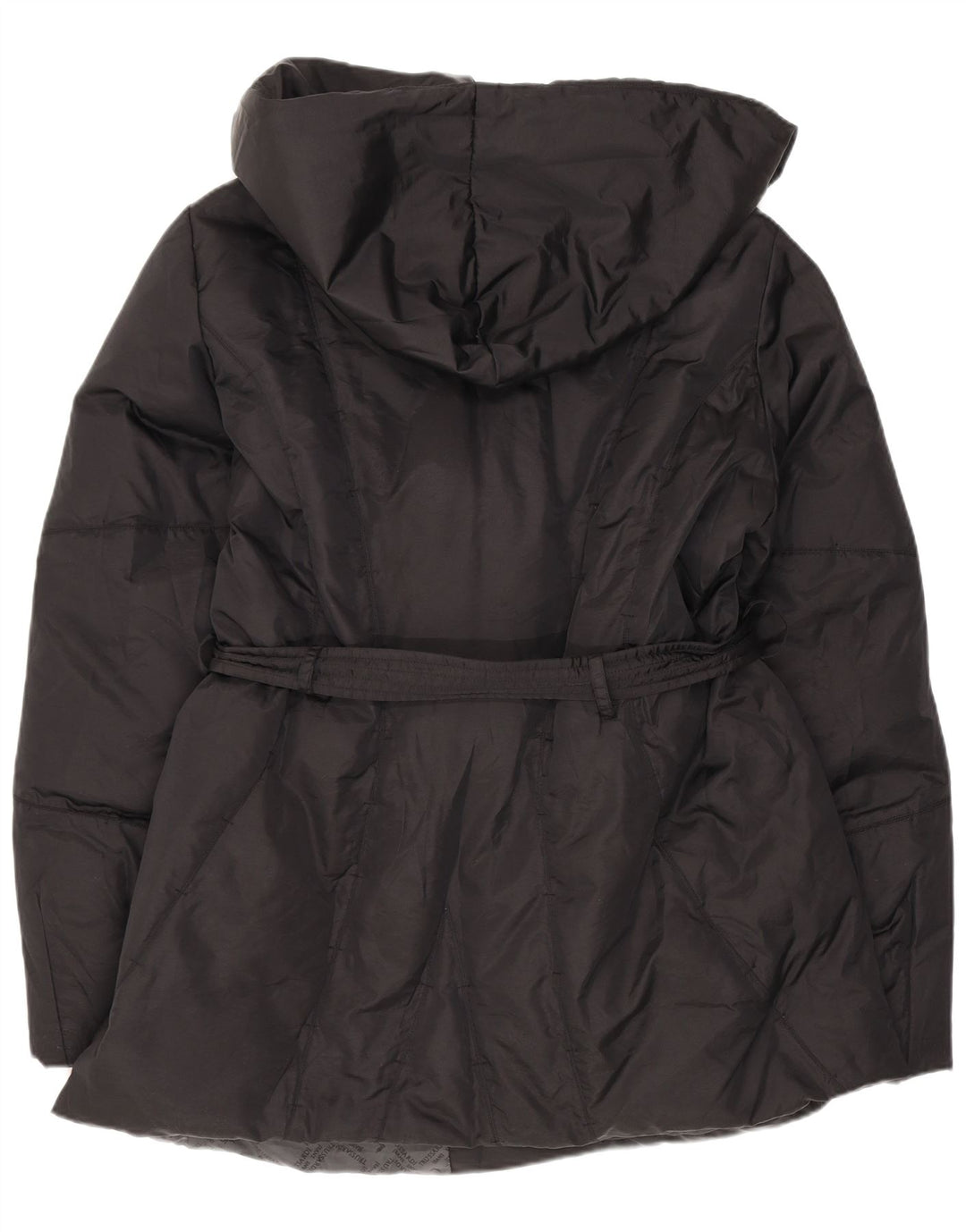 Trussardi Jeans Womens Hooded Padded Jacket IT 48 XL Black