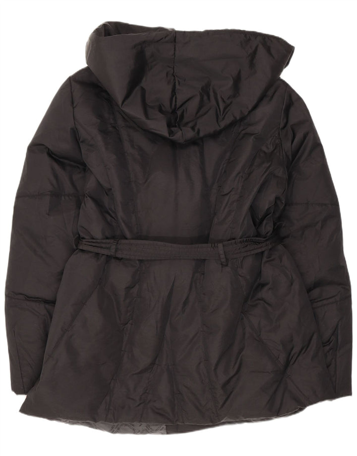 Trussardi Jeans Womens Hooded Padded Jacket IT 48 XL Black