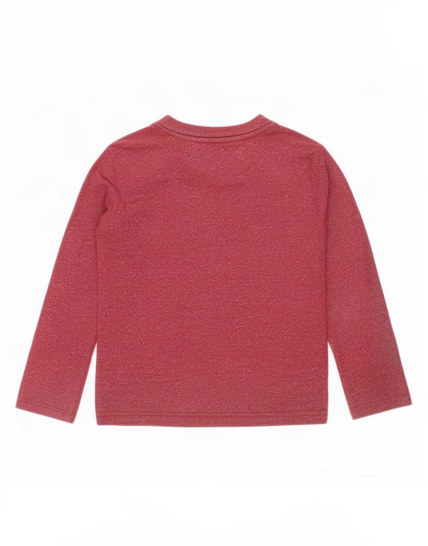 Ben Sherman Boys Top Long Sleeve 3-4 Years Burgundy Flecked Cotton