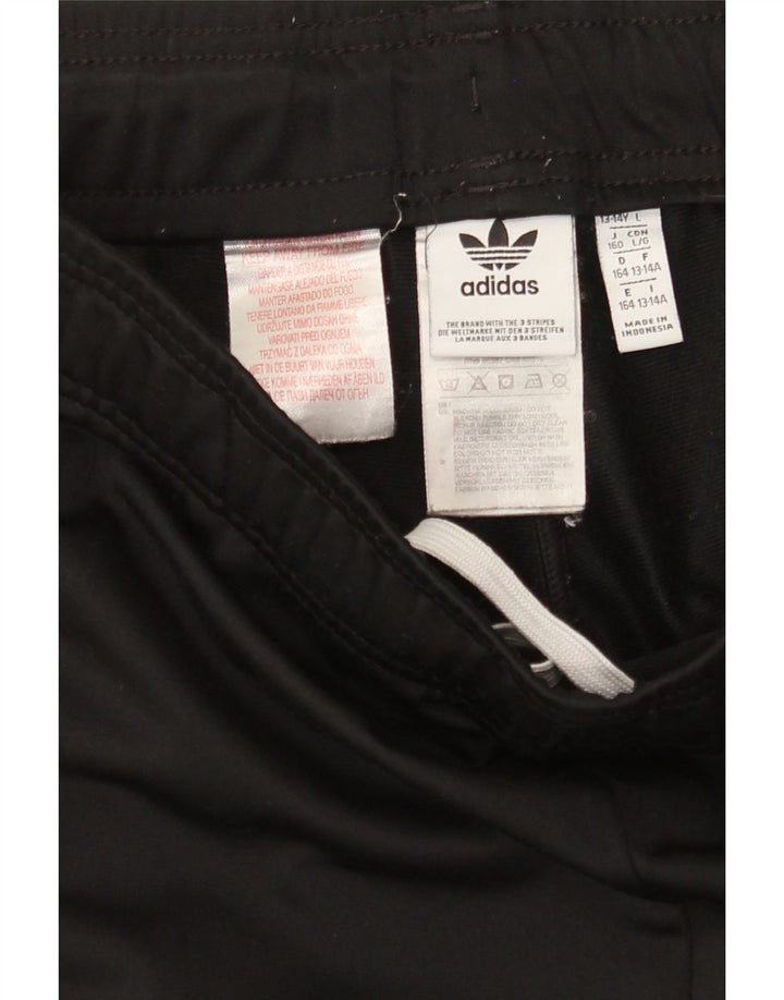 ADIDAS Boys Tracksuit Trousers Joggers 13-14 Years  Black Polyester Vintage Adidas and Second-Hand Adidas from Messina Hembry 