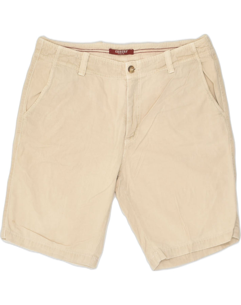 CARRERA Mens Chino Shorts IT 54 2XL W36 Beige Cotton | Vintage Carrera | Thrift | Second-Hand Carrera | Used Clothing | Messina Hembry 