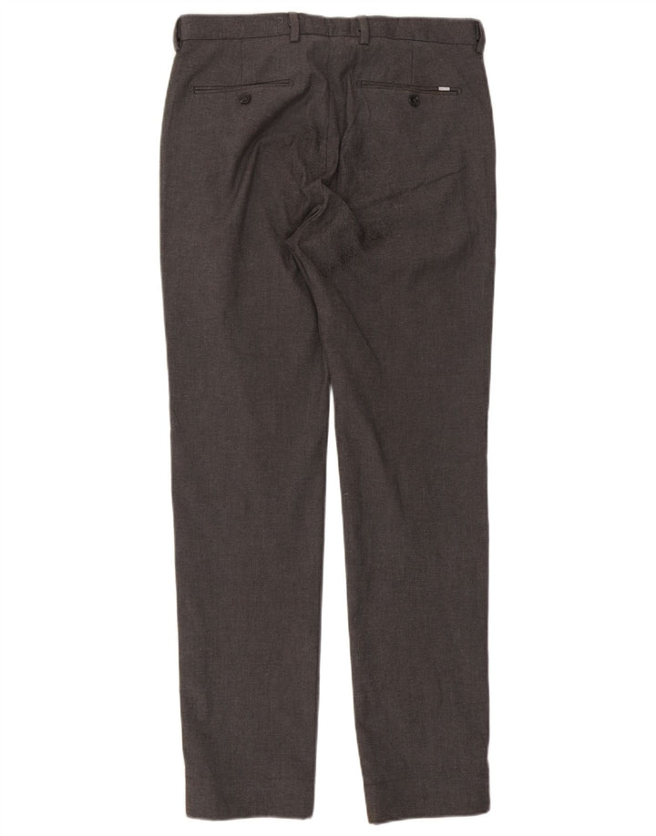 Marks & Spencer Mens Slim Suit Trousers W32 L33 Grey Polyester