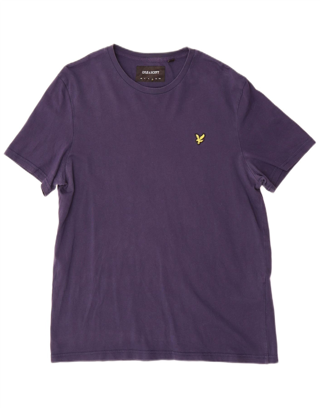 LYLE & SCOTT Mens T-Shirt Top Large Navy Blue Cotton