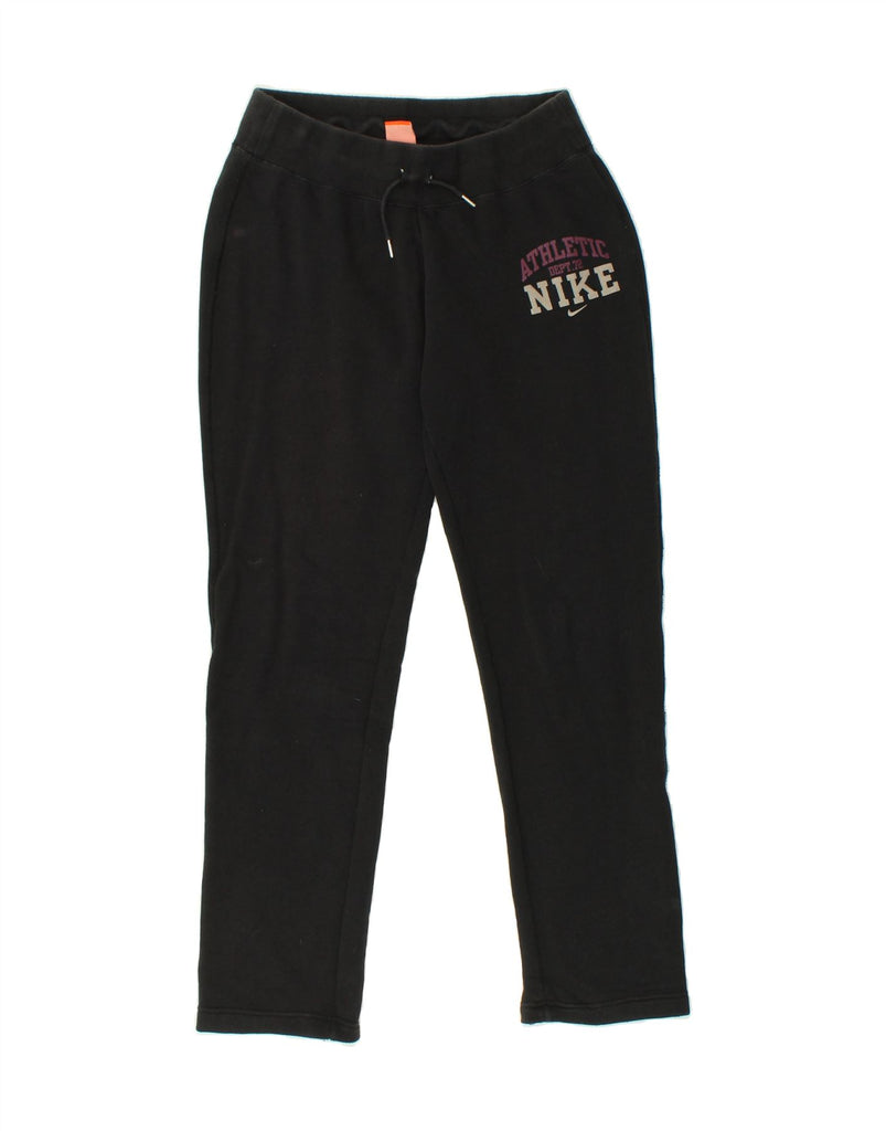 NIKE Womens Graphic Tracksuit Trousers UK 12 Medium Black Cotton Vintage Nike and Second-Hand Nike from Messina Hembry 