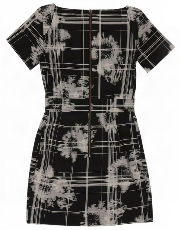 French Connection Womens Sheath Dress UK 6 XS Black Floral Cotton