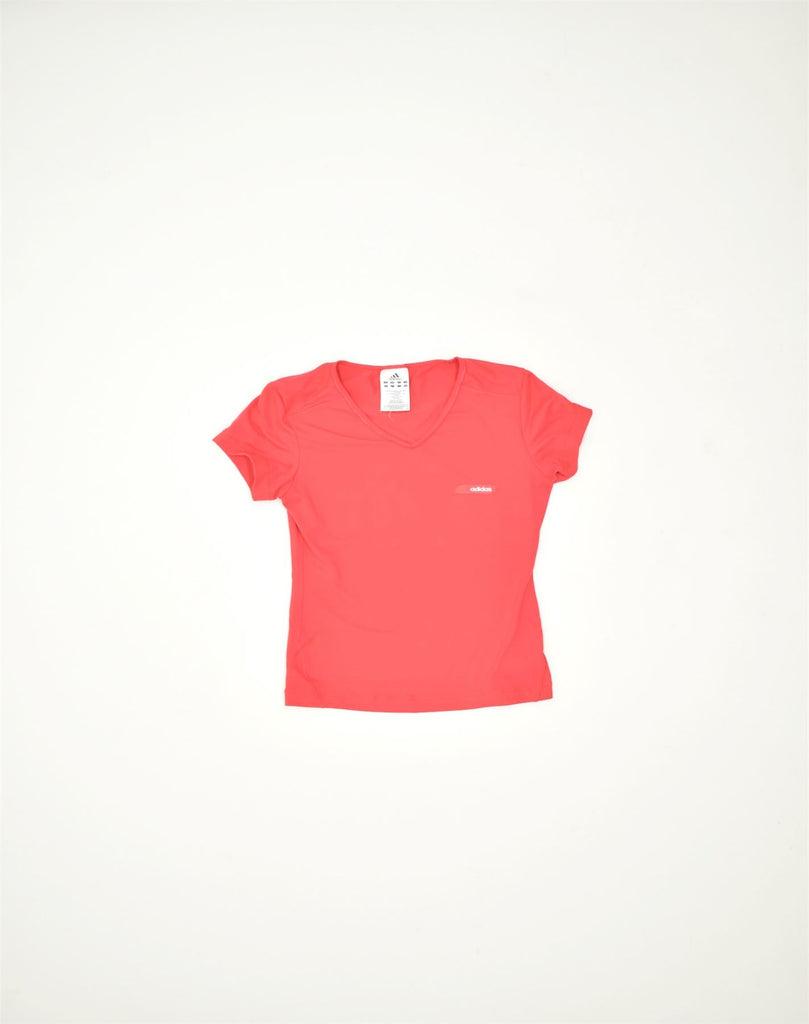 ADIDAS Womens T-Shirt Top UK 8 Small Red Nylon | Vintage | Thrift | Second-Hand | Used Clothing | Messina Hembry 