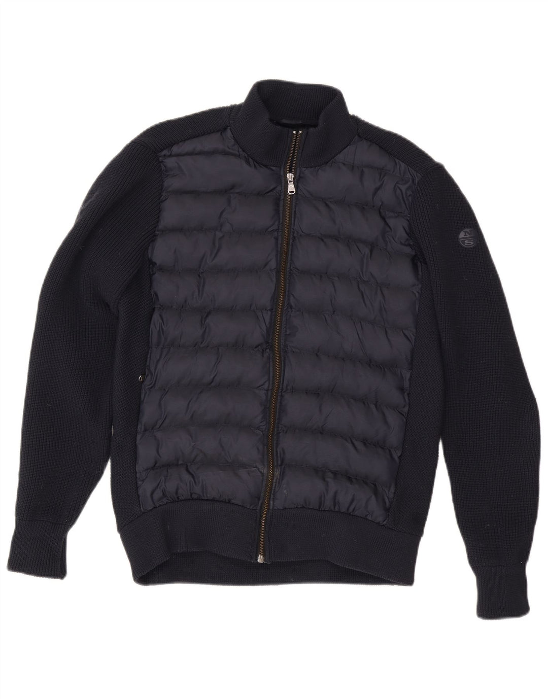 North Sails Mens Cardigan Sweater Large Navy Blue Polyester