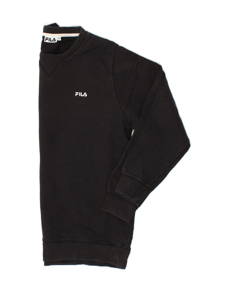 FILA Mens Sweatshirt Jumper XL Black Cotton Vintage Fila and Second-Hand Fila from Messina Hembry 