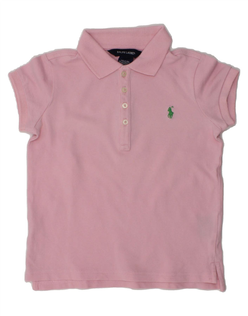 RALPH LAUREN Girls Polo Shirt 5-6 Years Pink Cotton | Vintage Ralph Lauren | Thrift | Second-Hand Ralph Lauren | Used Clothing | Messina Hembry 