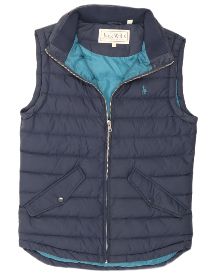 Jack Wills Mens Padded Gilet UK 36 Small Navy Blue