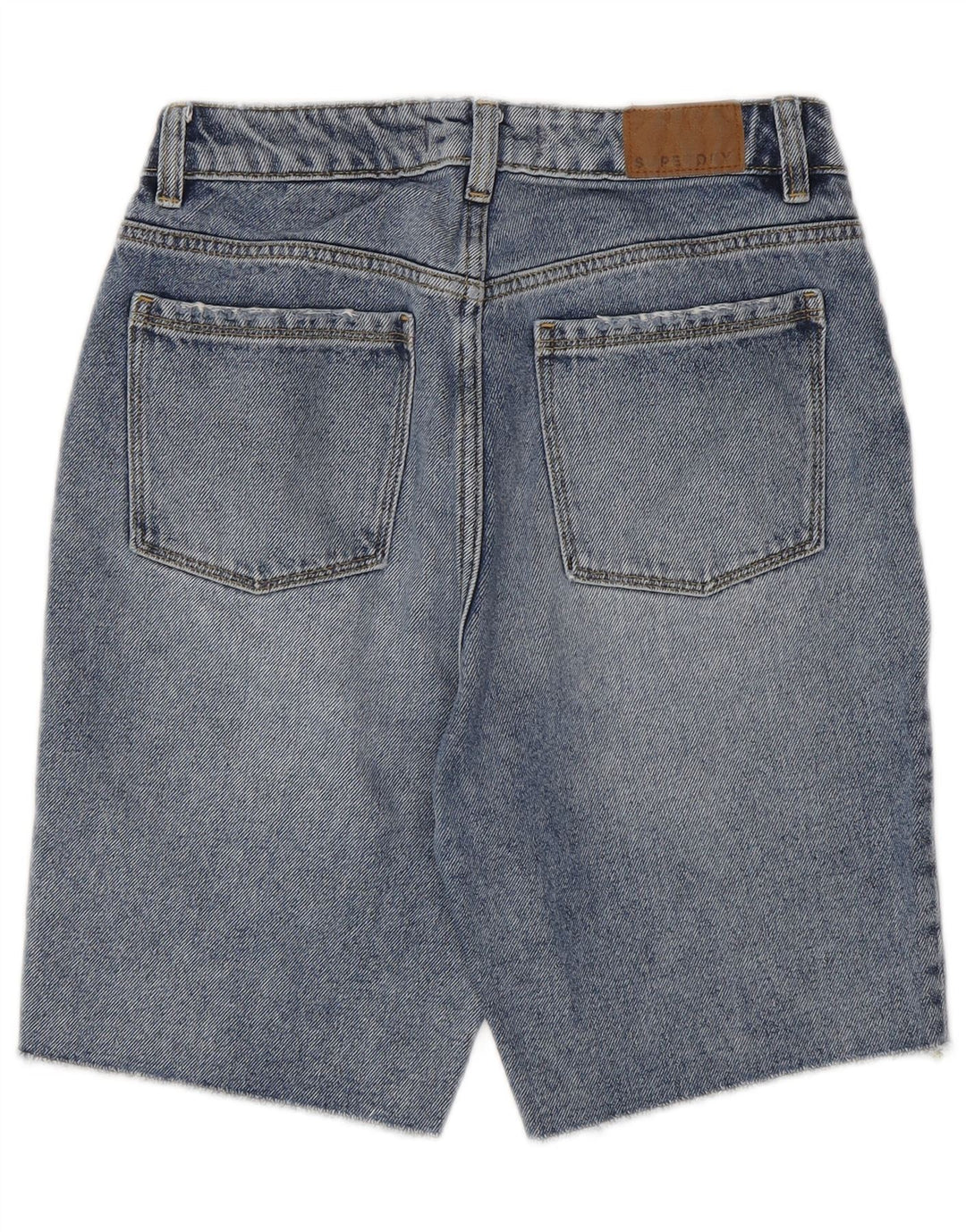 SUPERDRY Womens Denim Shorts W26 Small  Blue Cotton