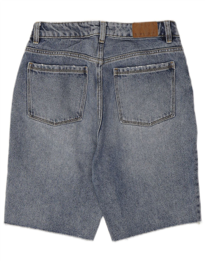SUPERDRY Womens Denim Shorts W26 Small  Blue Cotton