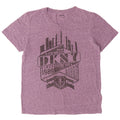 DKNY Mens Graphic T-Shirt Top Medium Purple Polyester