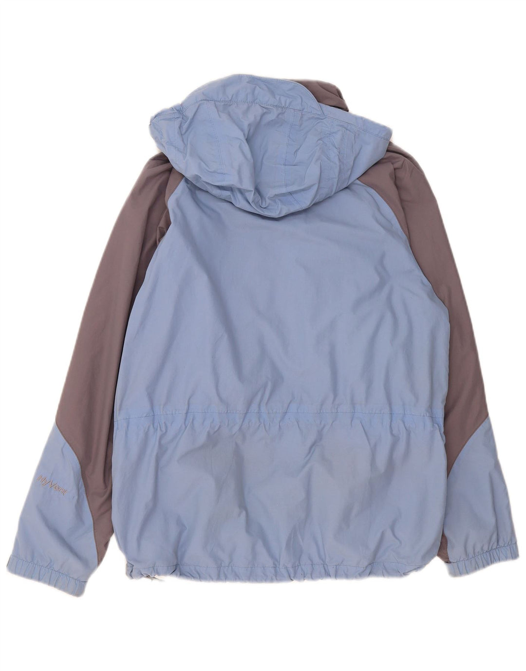 The North Face Womens Hooded Rain Jacket UK 10 Small Blue Colourblock