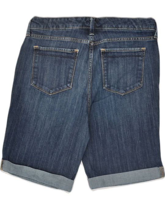 EDDIE BAUER Womens Slightly Curvy Denim Shorts US 6 Medium W30 Blue Cotton, Vintage & Second-Hand Clothing Online