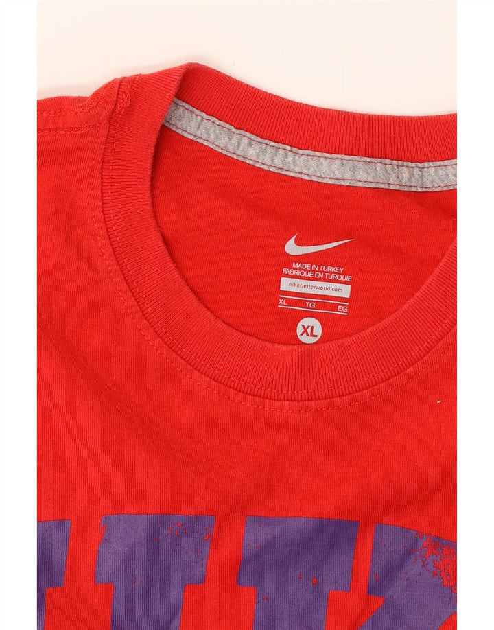 NIKE Mens Graphic T-Shirt Top XL Red