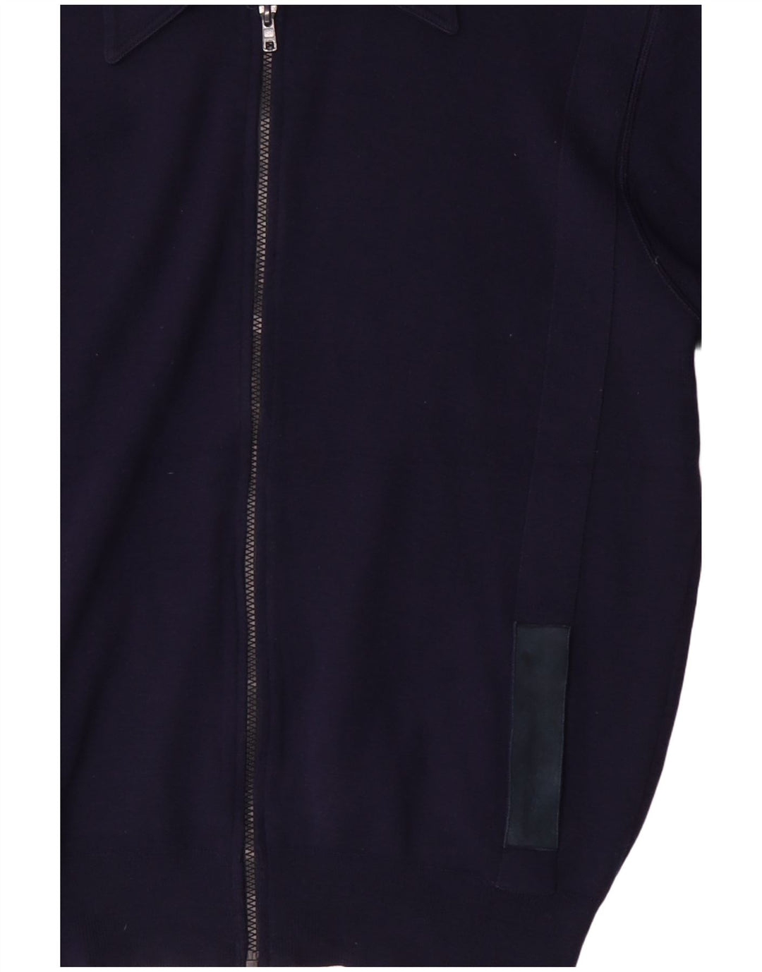 Vintage Mens Cardigan Sweater Medium Navy Blue Wool