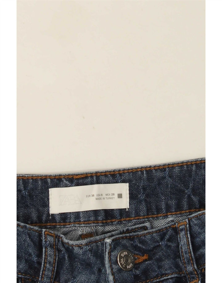 Zara Womens Straight Jeans EU 38 Small W28 L28 Blue Spotted