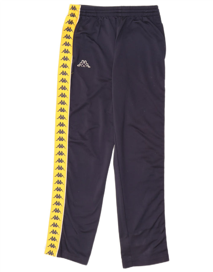 KAPPA Boys Graphic Tracksuit Trousers 15-16 Years 3XL Navy Blue Polyester