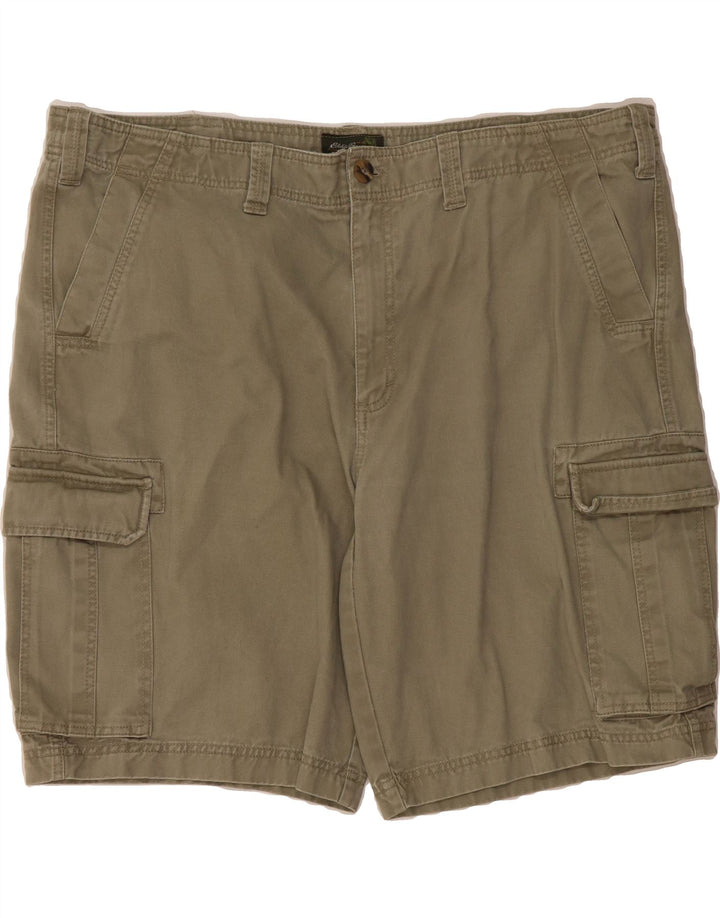 EDDIE BAUER Mens Cargo Shorts W42 2XL Khaki Cotton Vintage Eddie Bauer and Second-Hand Eddie Bauer from Messina Hembry 