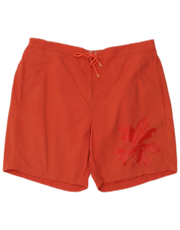 Hugo Boss Mens Graphic Swimming Shorts Large Orange Floral