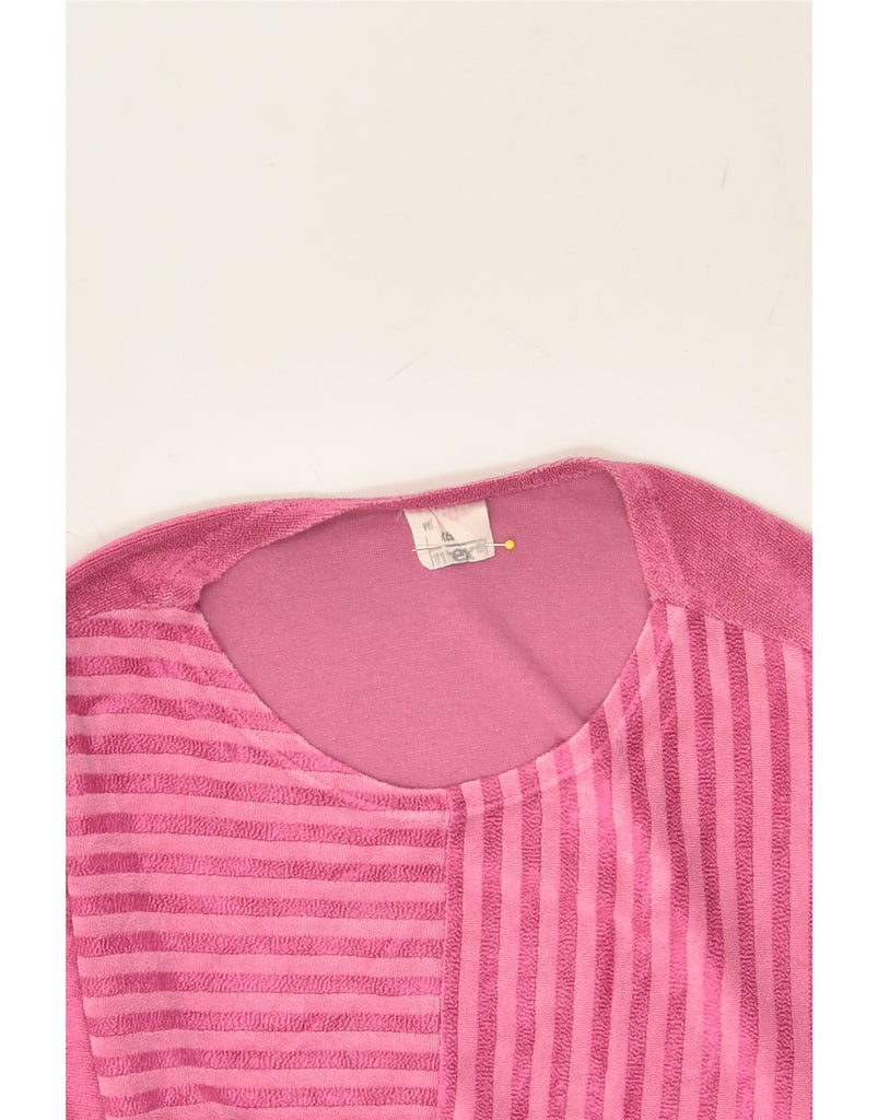 VINTAGE Womens Sweatshirt Jumper UK 18 XL Pink Striped | Vintage Vintage | Thrift | Second-Hand Vintage | Used Clothing | Messina Hembry 