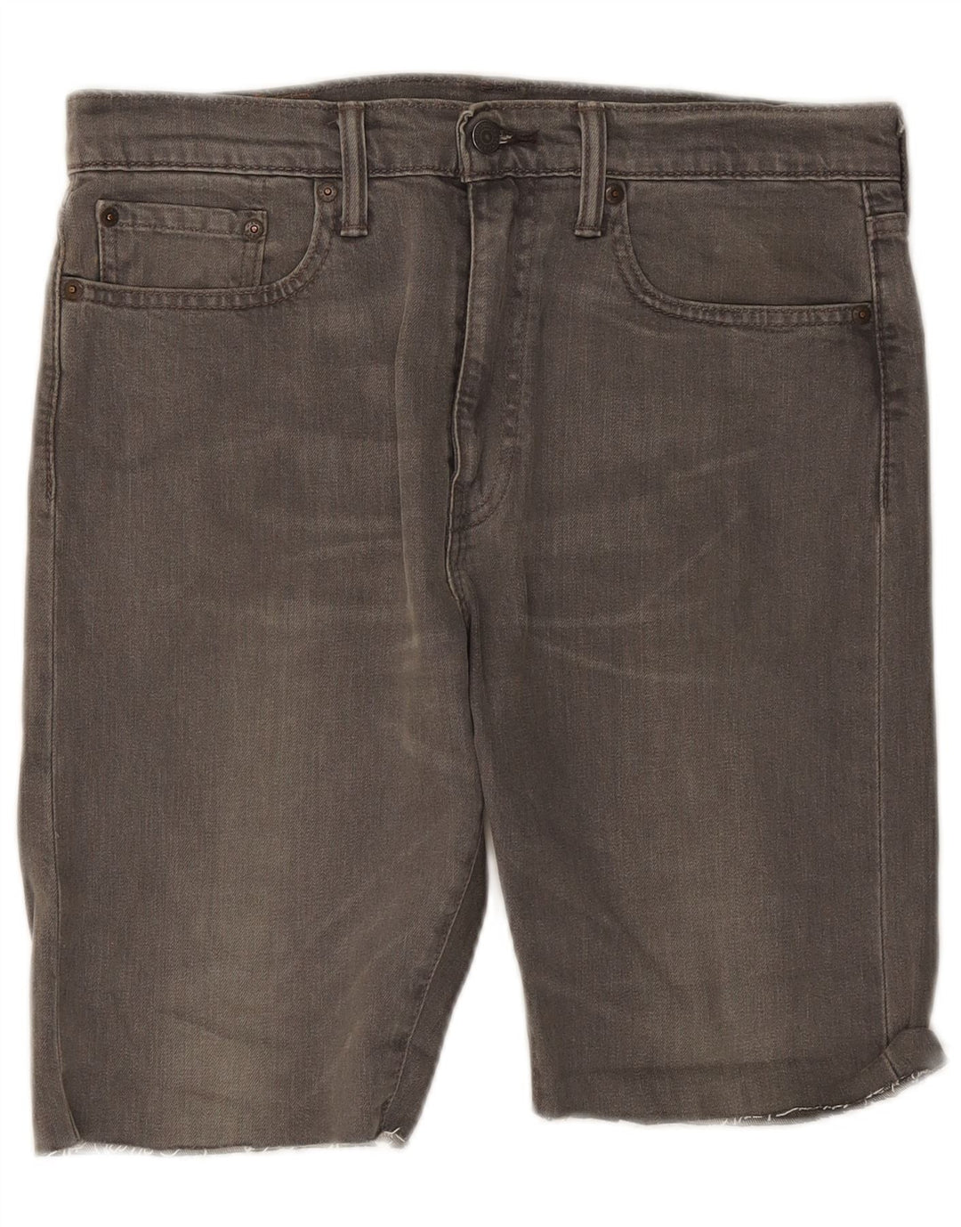 Levi's Mens 522 Denim Shorts W32 Medium Grey Cotton
