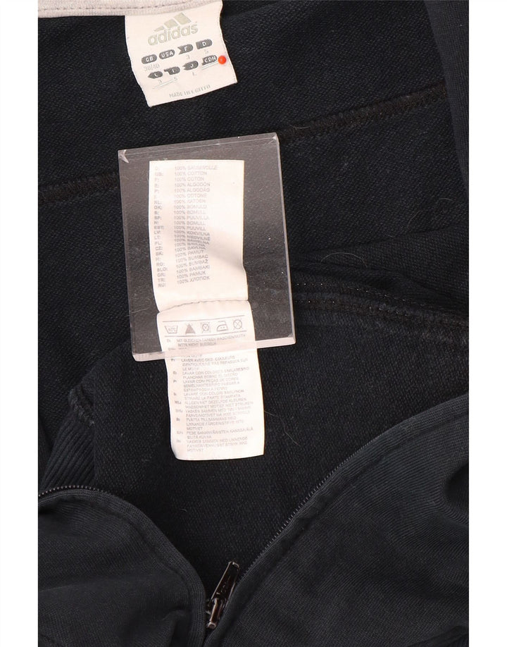 Adidas Mens Tracksuit Top Jacket UK 38/40 Medium Black Cotton
