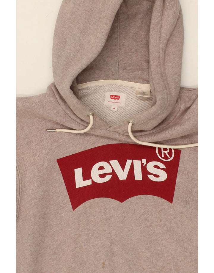 LEVI'S Mens Graphic Hoodie Jumper Medium Grey Cotton Vintage Levi's and Second-Hand Levi's from Messina Hembry 