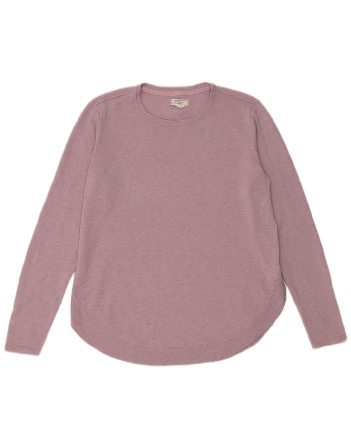 Fat Face Womens Oversized Crew Neck Jumper Sweater UK 10 Small Purple