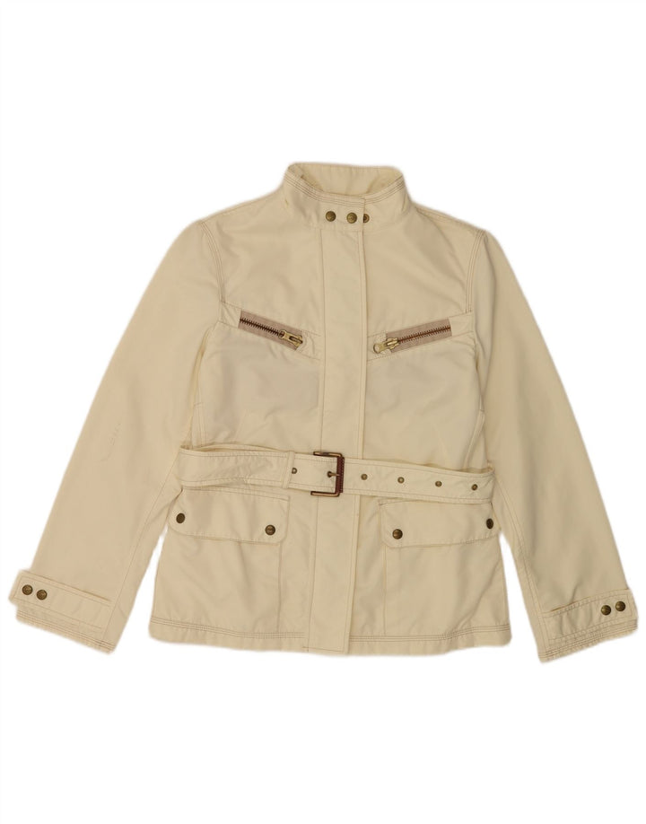 Fay Womens Utility Jacket UK 10 Small Off White Polyester