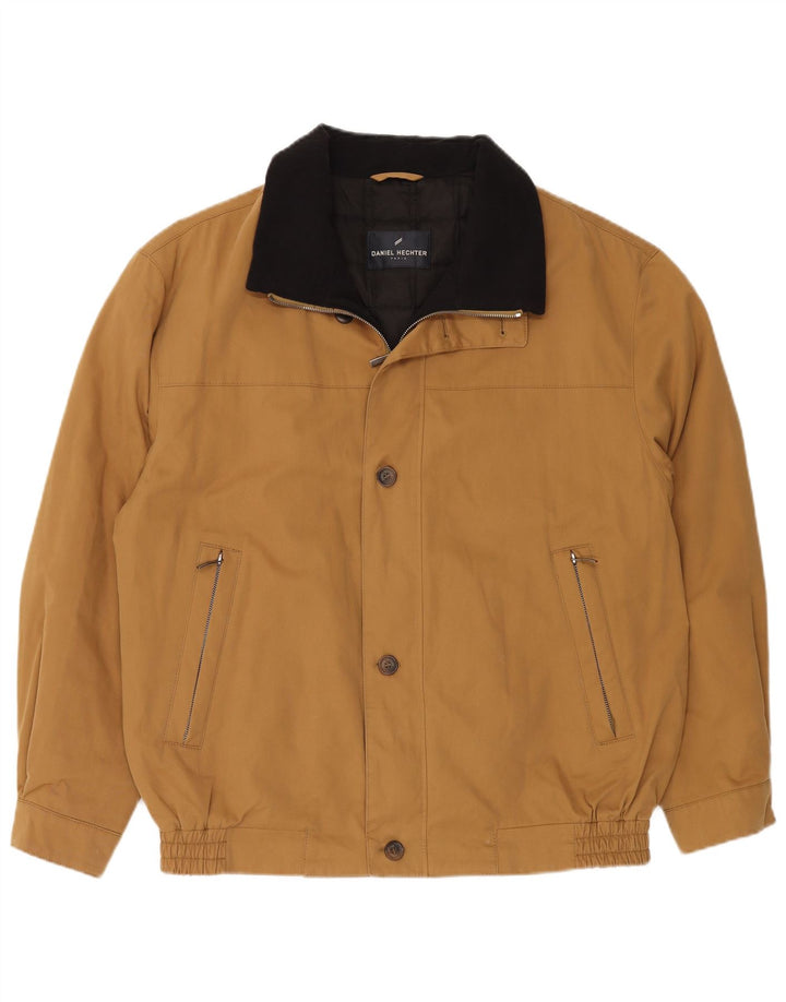 DANIEL HECHTER Mens Paris Bomber Jacket UK 42 XL Beige Cotton