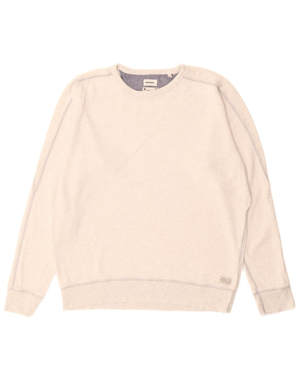 Diesel Mens Sweatshirt Jumper XL Grey Cotton