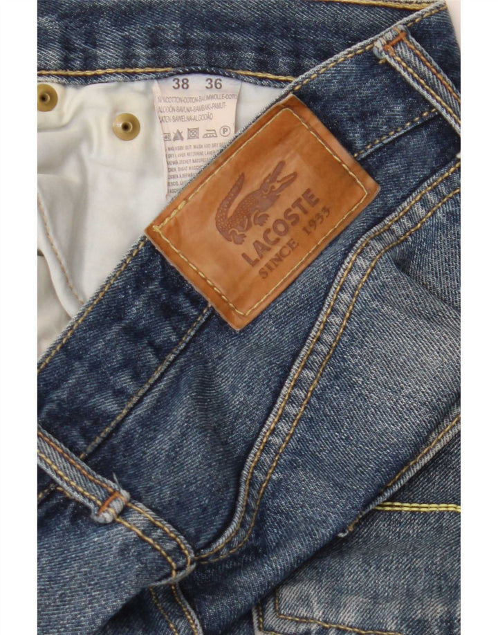 Lacoste Mens Straight Jeans W36 L30 Blue Cotton