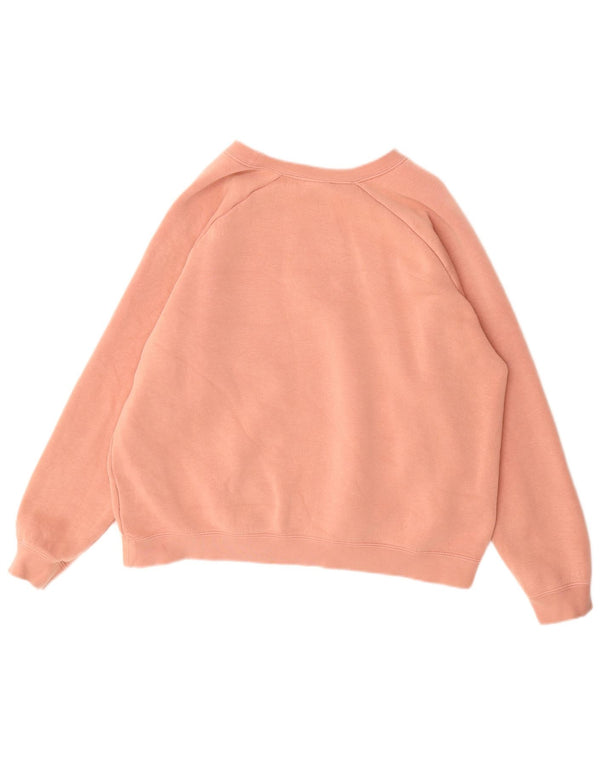 NIKE Womens Sweatshirt Jumper UK 16 Large Pink Cotton