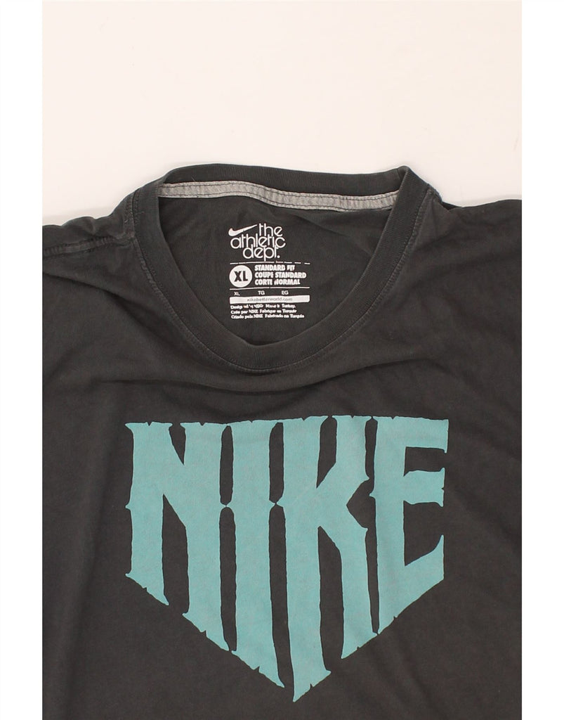 NIKE Mens Standard Fit Graphic T-Shirt Top XL Grey Cotton | Vintage Nike | Thrift | Second-Hand Nike | Used Clothing | Messina Hembry 