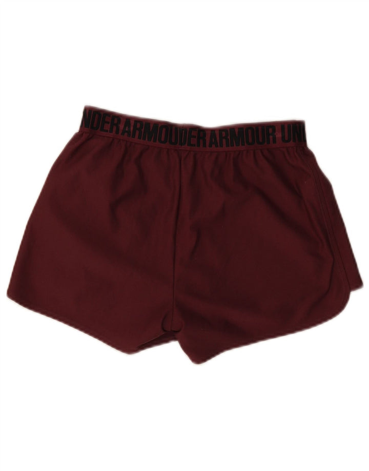 Under Armour Womens Graphic Sport Shorts XS Burgundy Polyester