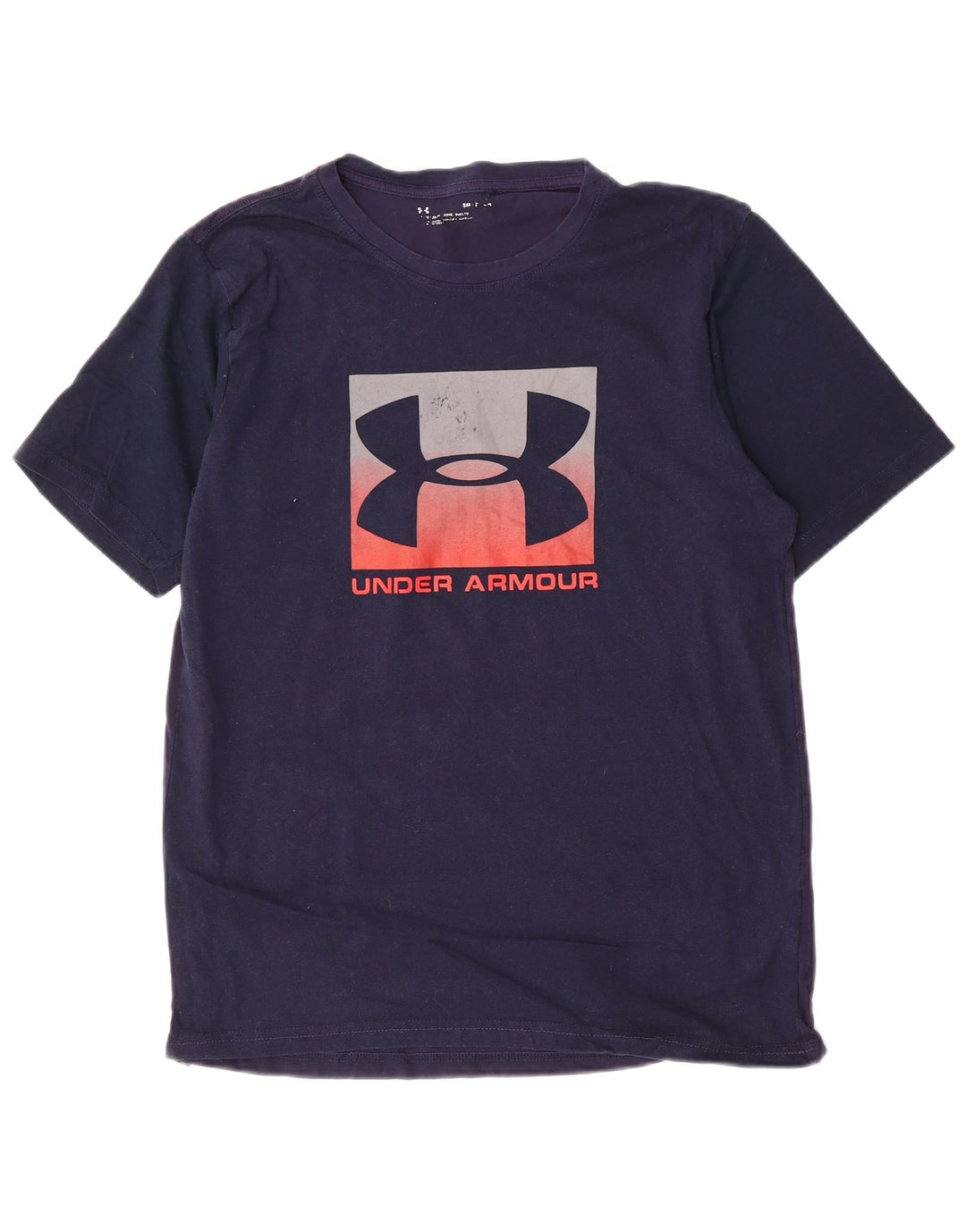 Under Armour Mens Graphic T-Shirt Top Small Navy Blue Cotton