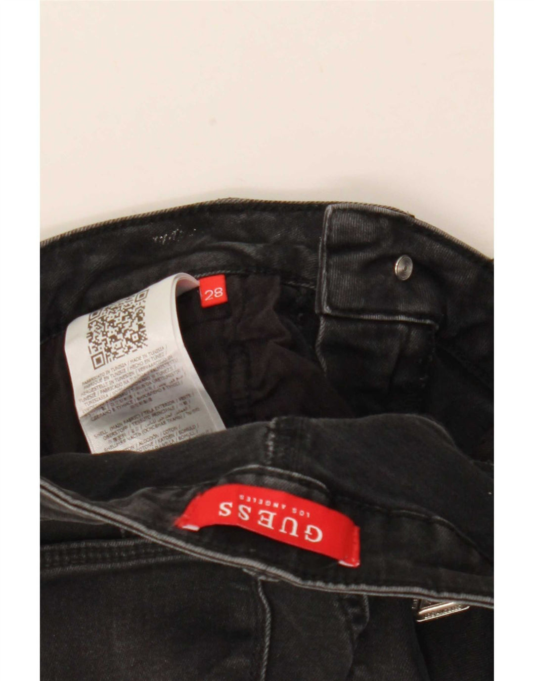 Guess Womens Skinny Jeans W28 L30 Black Cotton