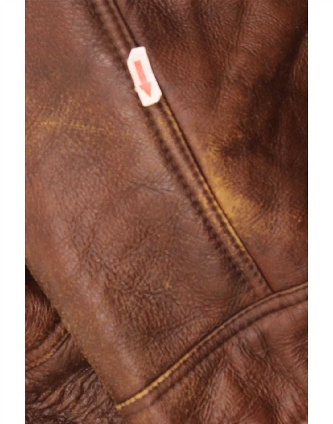 Vintage Mens Shearling Jacket IT 52 XL Brown Shearling