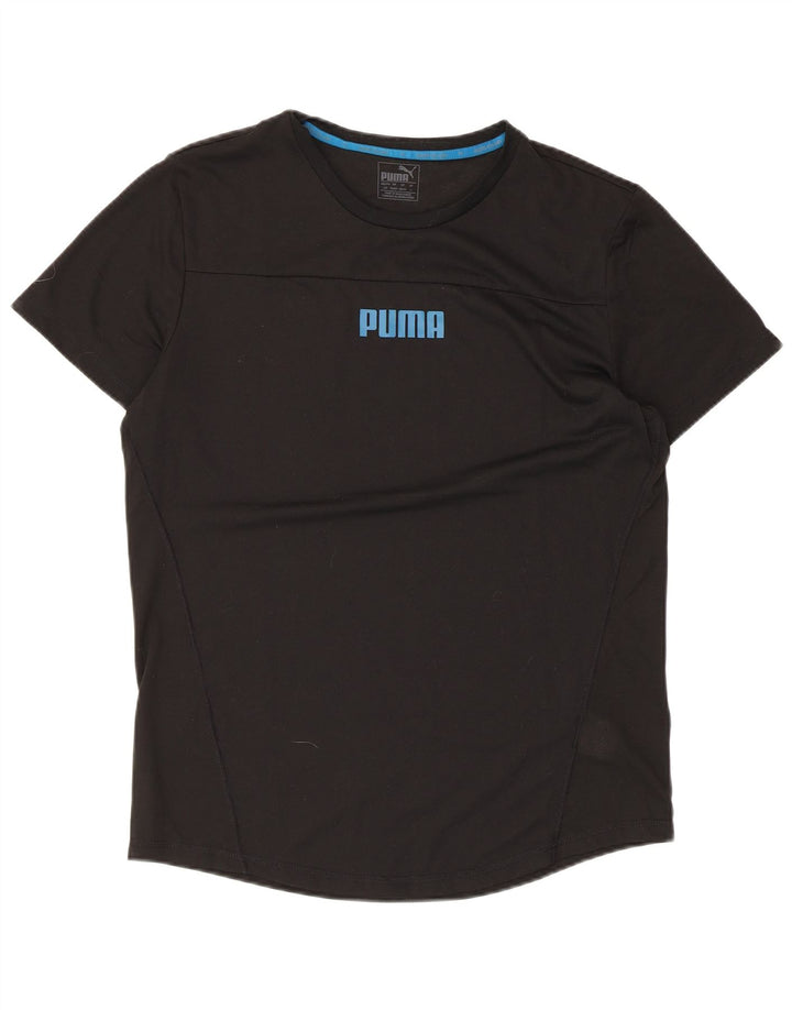 PUMA Mens T-Shirt Top Large Black Polyester