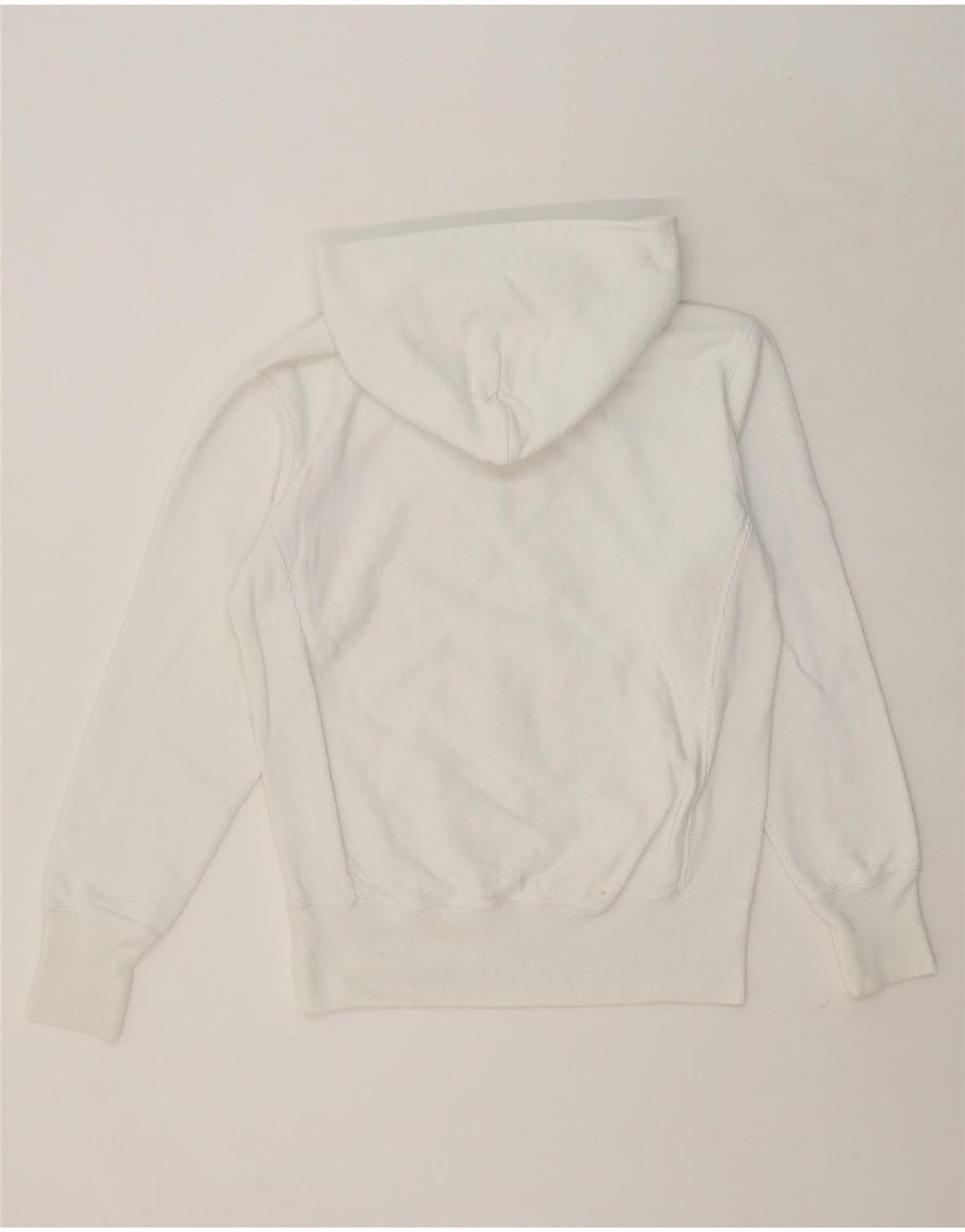 CHAMPION Mens Graphic Hoodie Jumper Small White Cotton Vintage Champion and Second-Hand Champion from Messina Hembry 