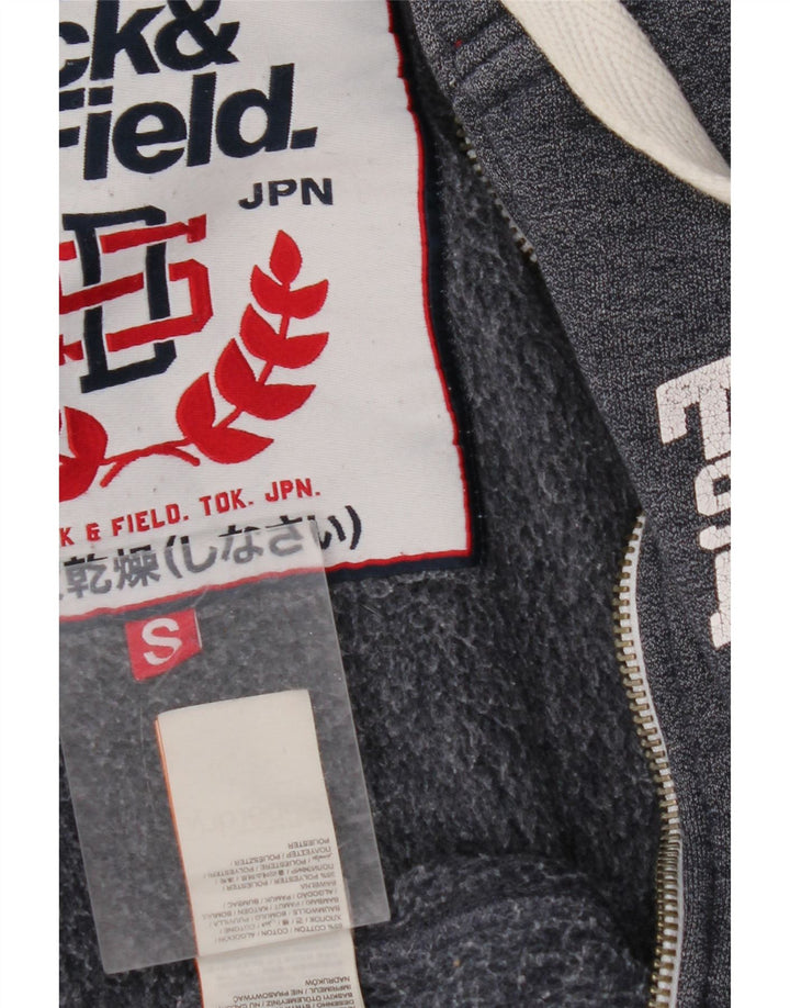 SUPERDRY Mens Graphic Zip Hoodie Sweater Small Navy Blue Cotton